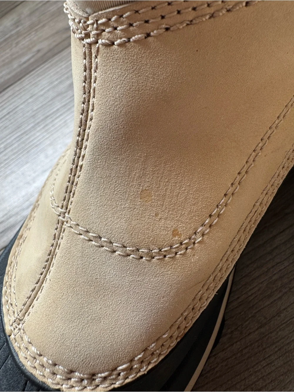 L.L.Bean Tek 2.5 Waterproof Slip On Duck Boots Women’s 9.5 Tan Black Winter Shoe